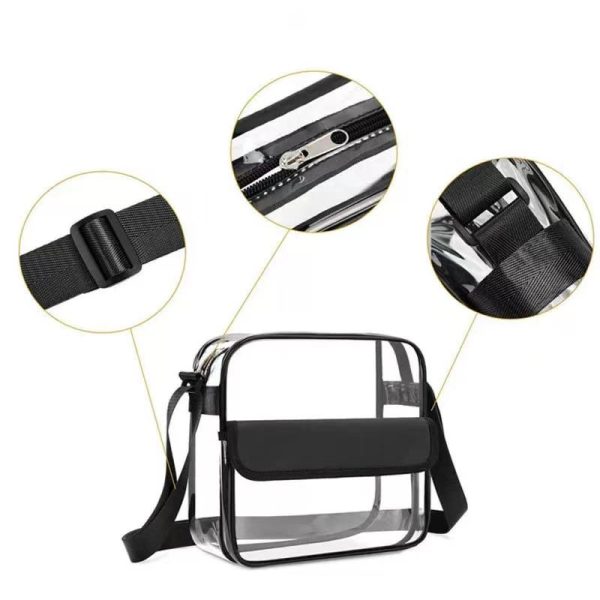 PVC Transparent Messenger Bag - Image 3